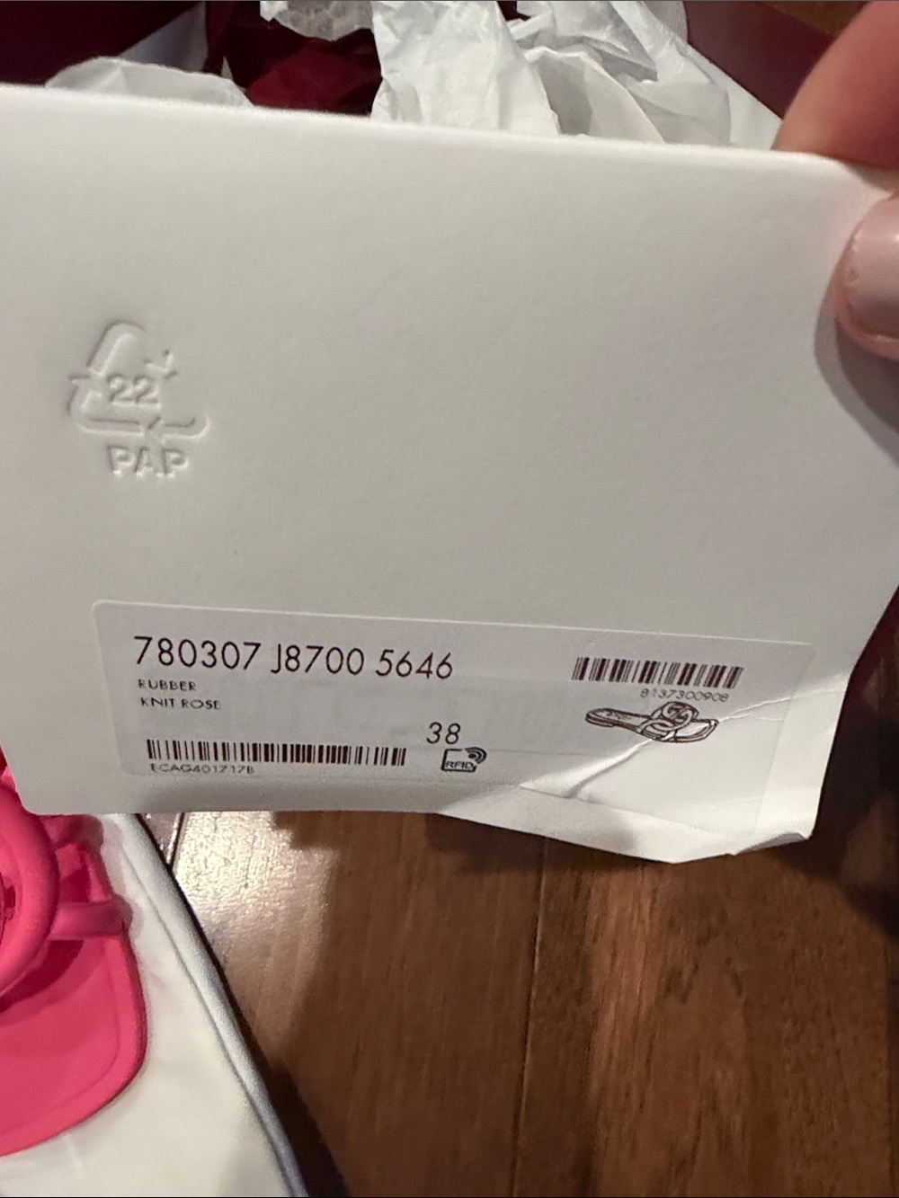 Authentic Gucci Bright Pink GG Rubber Slide Sandals - Picture 2 of 5